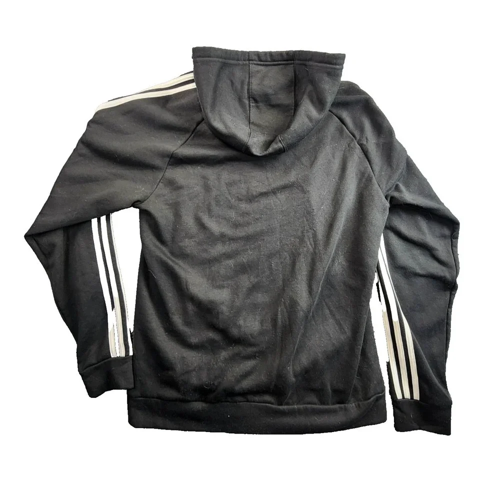 Adidas Men Black Full Zip Hoodie Athleisure Athletic Sportswear‎ Size L READ